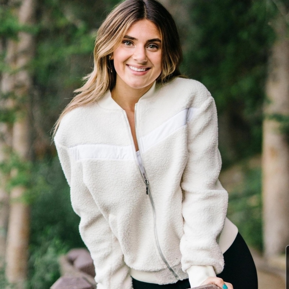 NWT White Zyia Flying V Jacket